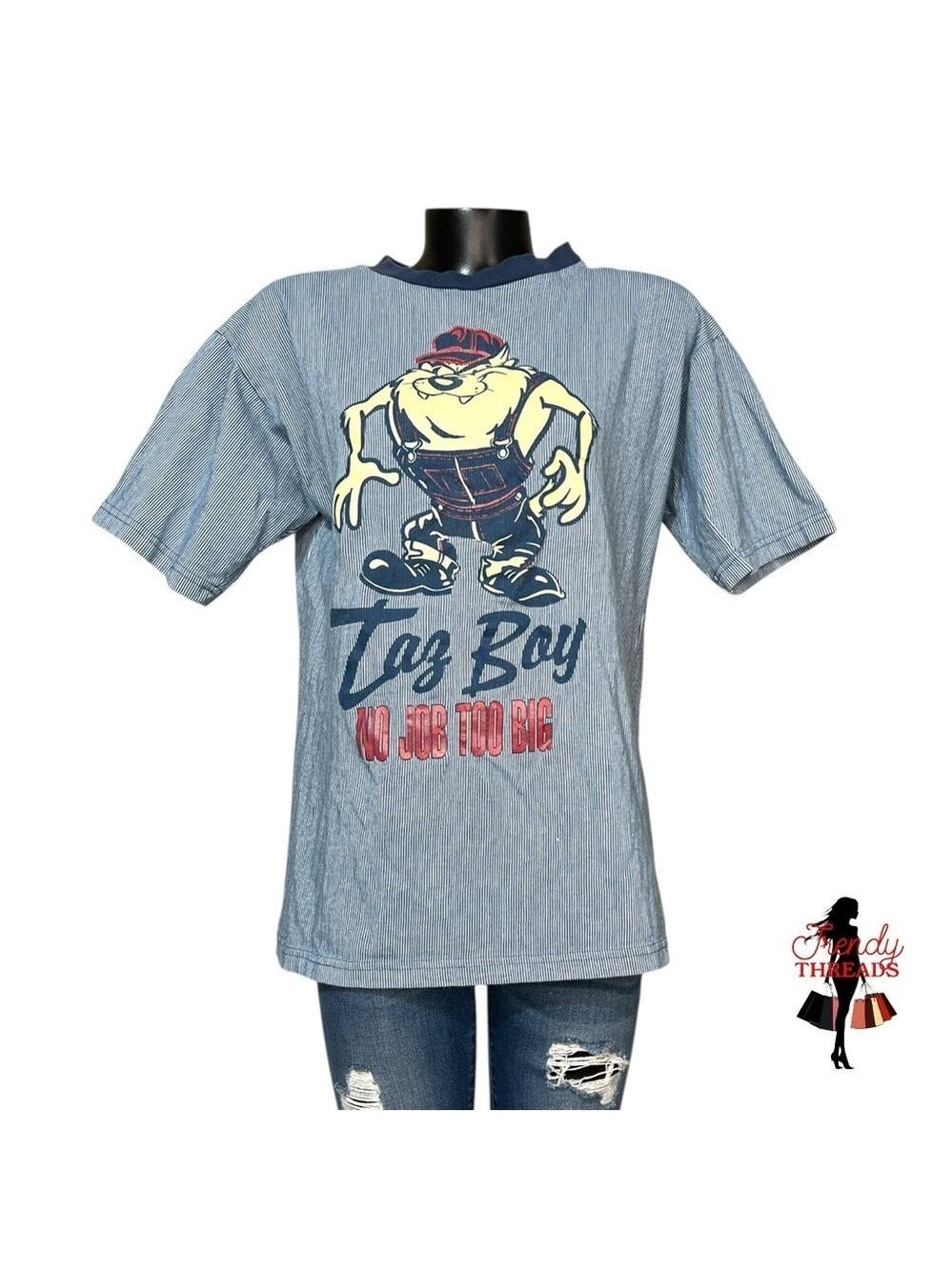 VTG 1994 Looney Tunes Taz Tasmanian Devil Graphic Print Tee 90s Cartoon T-Shirt